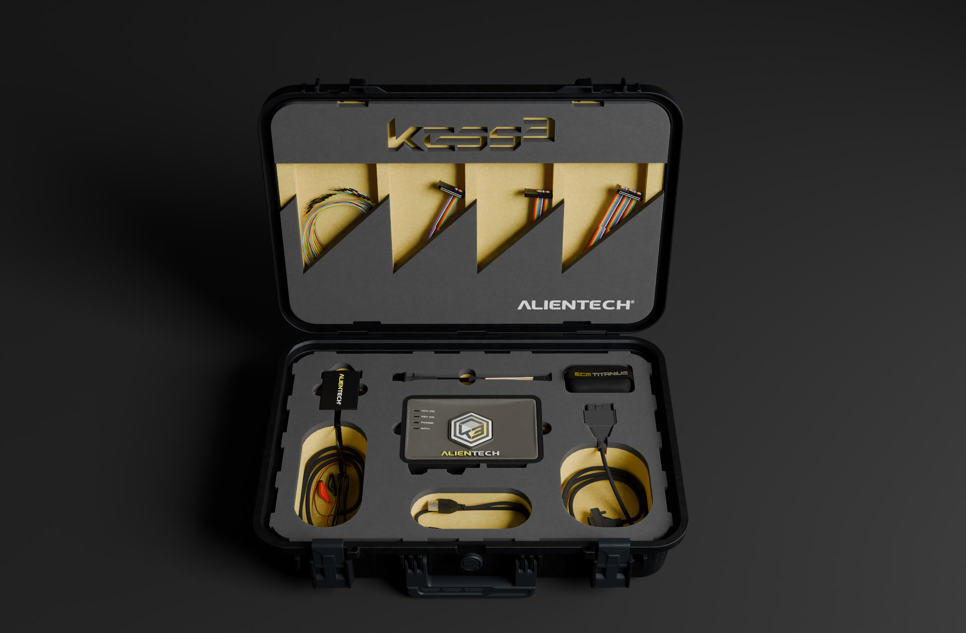 Alientech KESS3 koffer met programmeerapparatuur